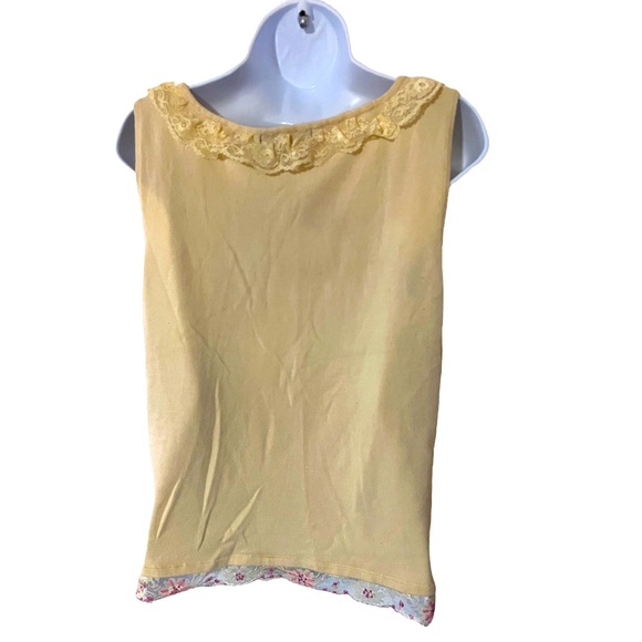 Pierre Cardin CreamTank Top Blouse - Size XL - Picture 3 of 3